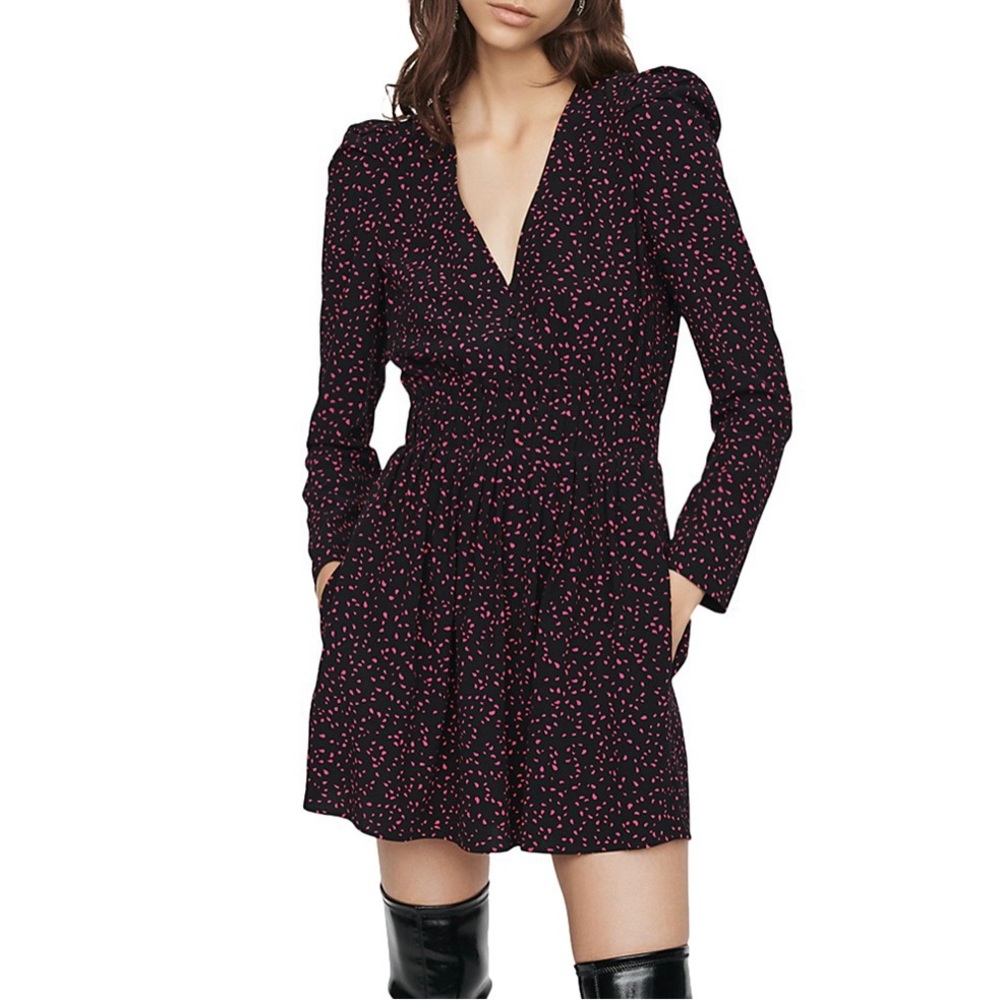 Maje Iko Printed Romper, 36 (US S)
